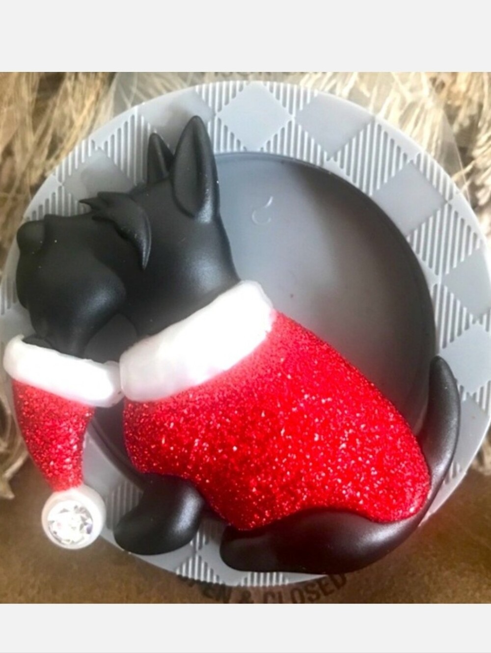 Bath & Body Works Black Dog Christmas Fragrance Car Visor